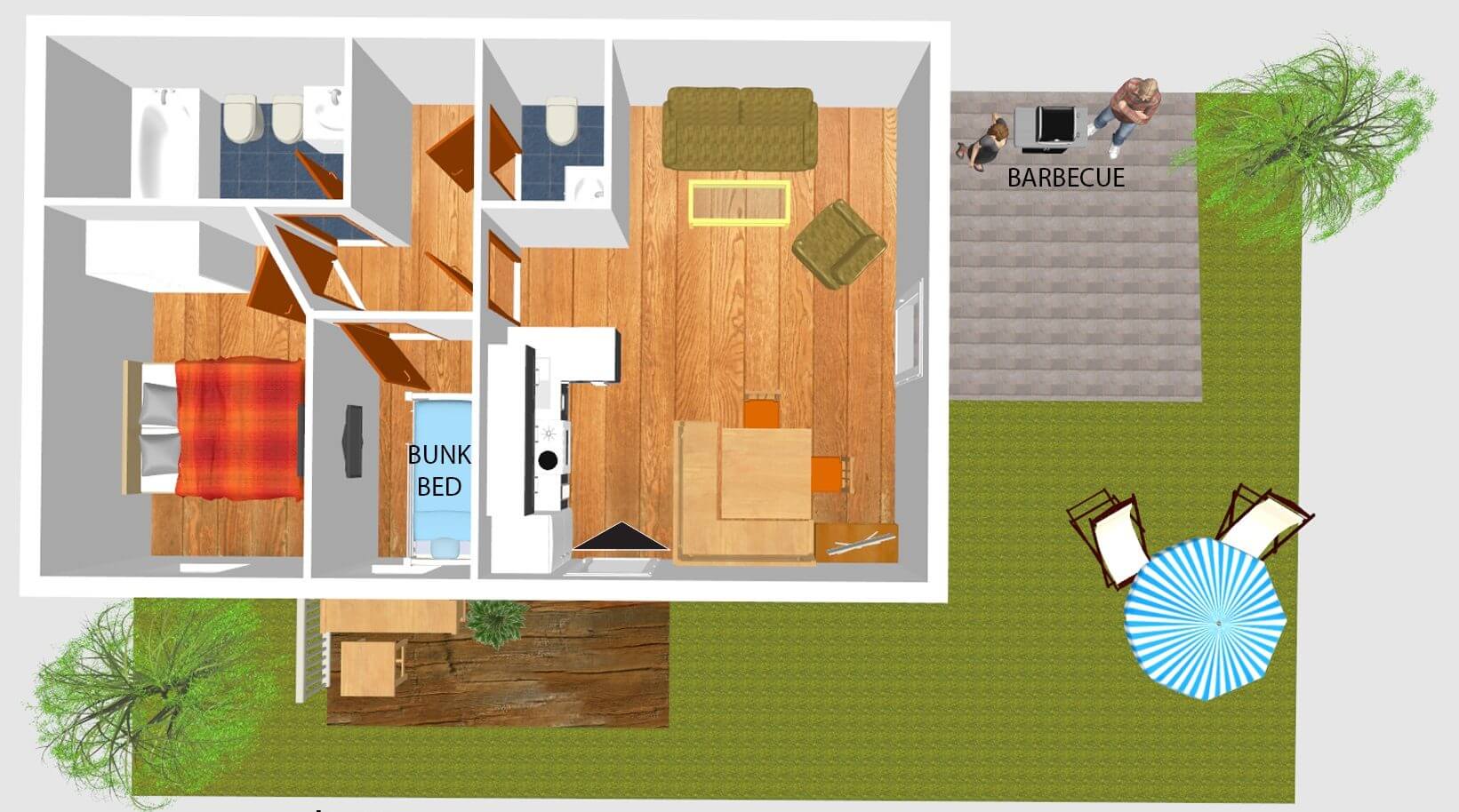 Garden Bungalow Floor Plan